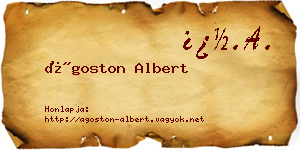 Ágoston Albert névjegykártya